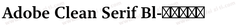 Adobe Clean Serif Bl字体转换